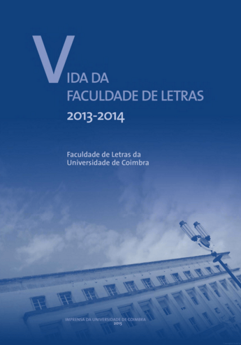 CAPA DE LIVRO VIDA DA FACULDADE DE LETRAS 2013-14